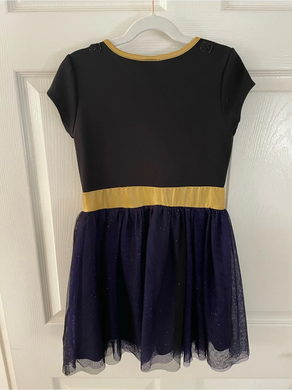 Kids Batgirl Black & Purple Glitter Costume Dress